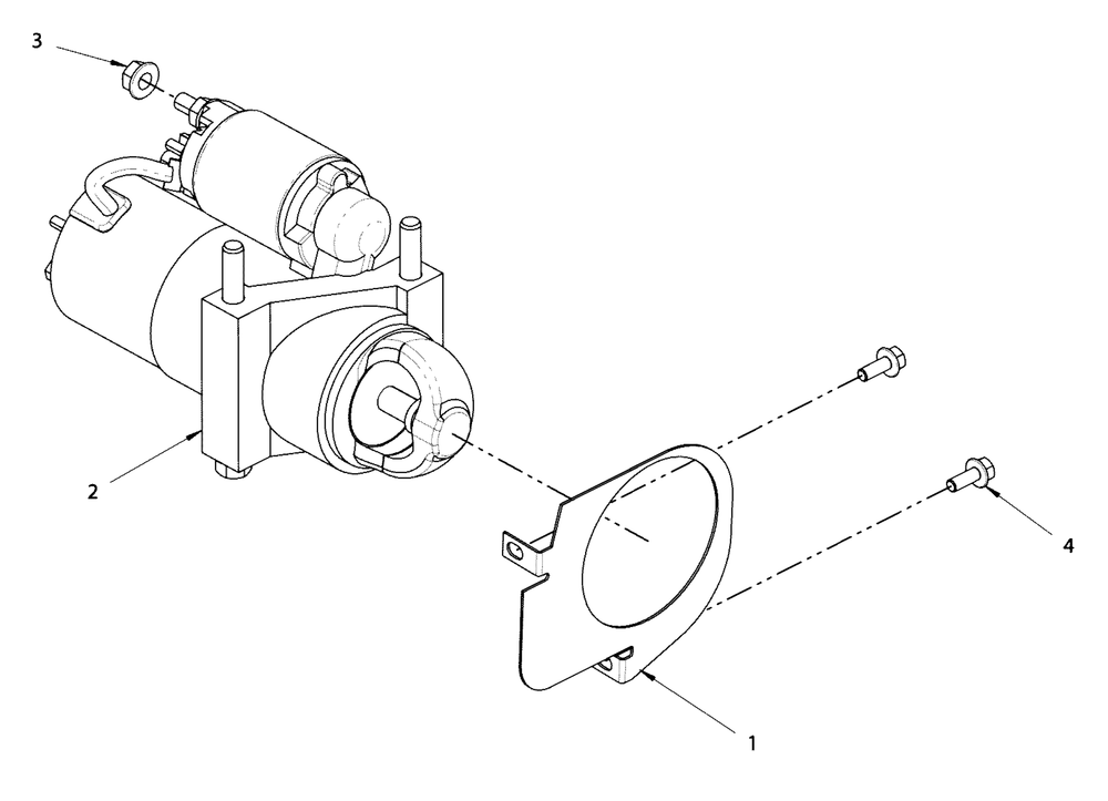 Engine Group - Starter Diagram and Parts List for 076830-04  Briggs and Stratton Generator